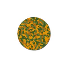 Green And Orange Camouflage Pattern Golf Ball Marker (4 Pack) by SpinnyChairDesigns