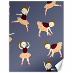 Cute  Pattern With  Dancing Ballerinas On The Blue Background Canvas 18  x 24  17.8 x23.08  Canvas - 1