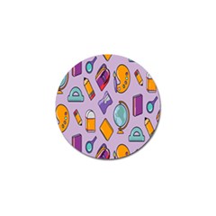 Back To School And Schools Out Kids Pattern Golf Ball Marker by DinzDas