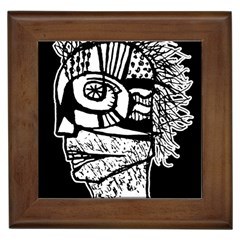 Cyber Punk Portrait Poster Illustration Framed Tile by dflcprintsclothing