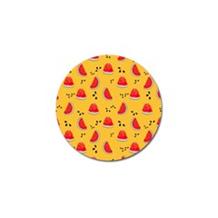 Slices Of Juicy Red Watermelon On A Yellow Background Golf Ball Marker (4 Pack) by SychEva