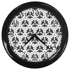 Night Moths Wall Clock (black) by SychEva