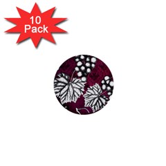 Grapes On Purple 1  Mini Buttons (10 Pack)  by Pixelchicken