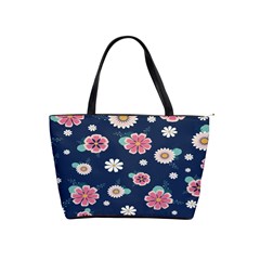 Flowers Pattern Classic Shoulder Handbag by Sparkle