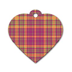 Tartan 9 Dog Tag Heart (two Sides) by tartantotartanspink2