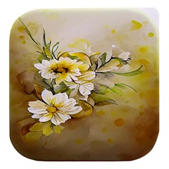 Watercolor Yellow And-white Flower Background Stacked Food Storage Container by artworkshop