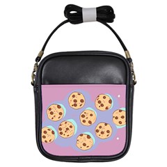 Cookies Chocolate Chips Chocolate Cookies Sweets Girls Sling Bag by Ravend