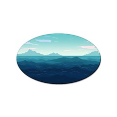 Ai Generated Ocean Waves Sea Water Nautical Sticker (oval) by Pakemis