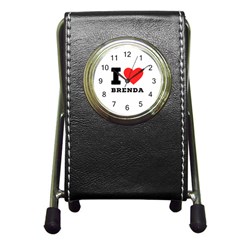 I Love Brenda Pen Holder Desk Clock by ilovewhateva