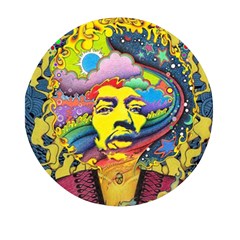 Psychedelic Rock Jimi Hendrix Mini Round Pill Box (pack Of 5) by Semog4