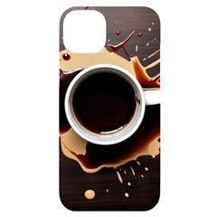 Coffee Cafe Espresso Drink Beverage Iphone 14 Plus Black Uv Print Case by Ravend