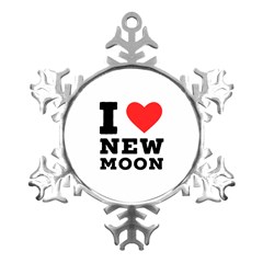 I Love New Moon Metal Small Snowflake Ornament by ilovewhateva