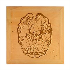 Brain Head Mind Man Silhouette Wood Photo Frame Cube by pakminggu