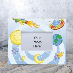 Science Fiction Outer Space White Tabletop Photo Frame 4 x6  by Ndabl3x