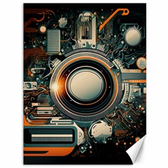 Technology Robot Internet Processor Canvas 36  X 48  by Ravend