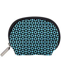 Mazipoodles Blue Donuts Polka Dot Accessory Pouch (small) by Mazipoodles