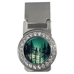 Magic Pine Forest Night Landscape Money Clips (cz)  by Simbadda