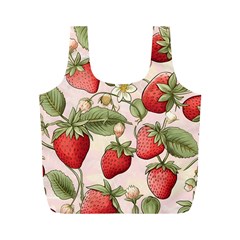 Strawberry Fruit Full Print Recycle Bag (m) by Bedest