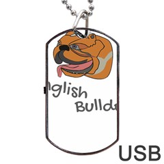 Bulldog T- Shirt Dog Face T- Shirt Dog Tag Usb Flash (one Side) by JamesGoode