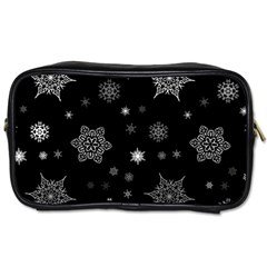 Christmas Snowflake Seamless Pattern With Tiled Falling Snow Toiletries Bag (two Sides) by Ket1n9