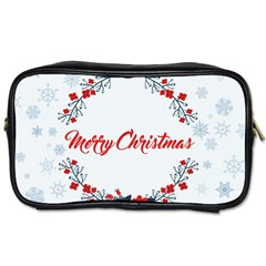 Merry-christmas-christmas-greeting Toiletries Bag (one Side) by Ket1n9