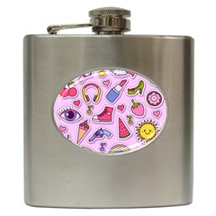 Fashion-patch-set Hip Flask (6 Oz) by Amaryn4rt