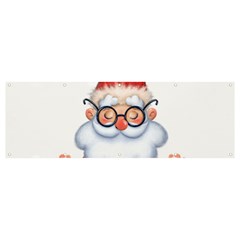 Santa Glasses Yoga Chill Vibe Banner And Sign 12  X 4  by Sarkoni