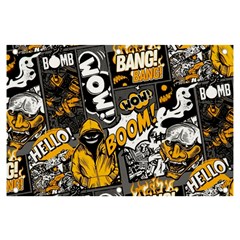 Boom Bang Art Crazy Drawing Graffiti Hello Retro Sayings Yellow Banner And Sign 6  X 4  by Bedest