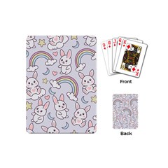 Seamless Pattern With Cute Rabbit Character Playing Cards Single Design (mini) by Apen