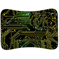 Circuits Circuit Board Yelow Velour Seat Head Rest Cushion by Ndabl3x