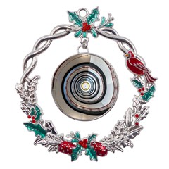 Spiral Staircase Stairs Stairwell Metal X mas Wreath Holly Leaf Ornament by Hannah976