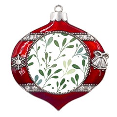 Sheets-7 Metal Snowflake And Bell Red Ornament by nateshop