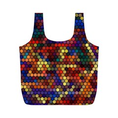 Hexagon Honeycomb Pattern Design Full Print Recycle Bag (m) by Ndabl3x