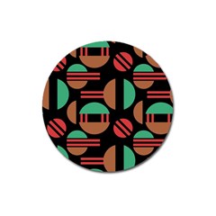 Abstract Geometric Pattern Magnet 3  (round) by Maspions