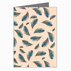 Background Palm Leaves Pattern Greeting Card by Maspions