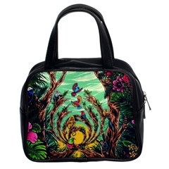 Monkey Tiger Bird Parrot Forest Jungle Style Classic Handbag (two Sides) by Grandong