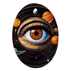 Eye Of The Universe (ai) Oval Ornament (two Sides) by dflcprintsclothing