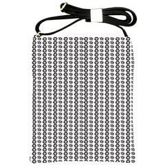 A Black And White Background With A Lot Of Dots Shoulder Sling Bag by catchydesignhill